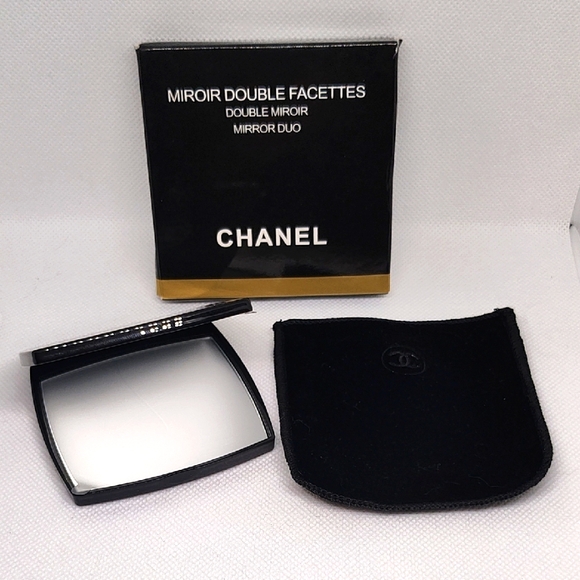 CHANEL Black Mirror Duo with Dust Bag. - Picture 1 of 8